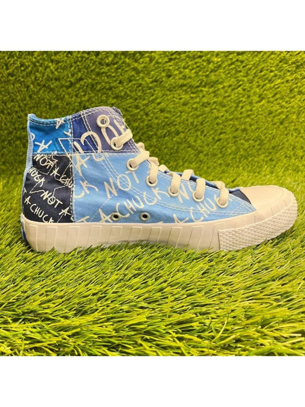 Converse UNT1TL3D Hi Not A Chuck Boys Size 6Y Blue White Athletic Shoes Sneakers